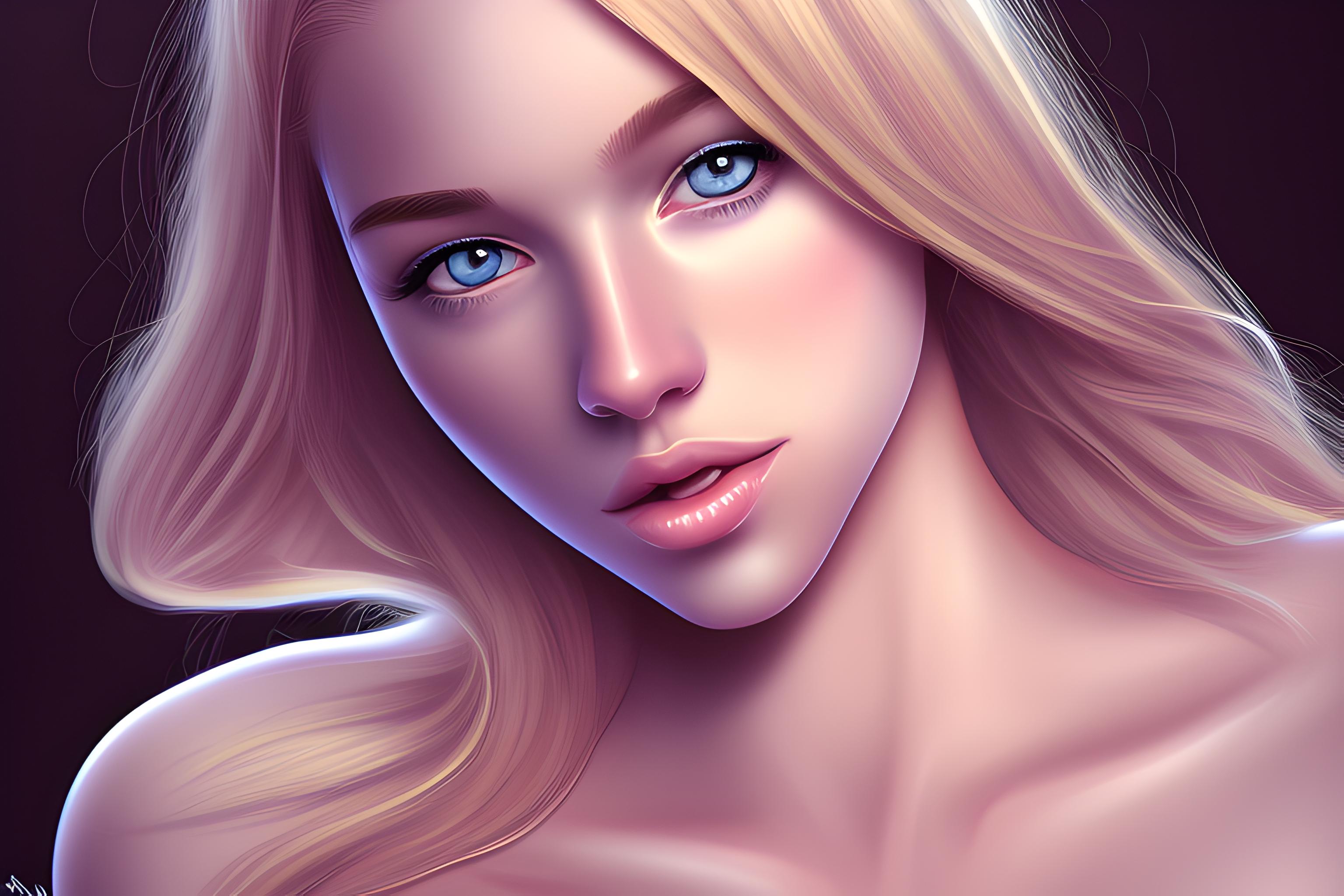 Blonde Teen With A Seductive Look Naked Wallpapersai 
